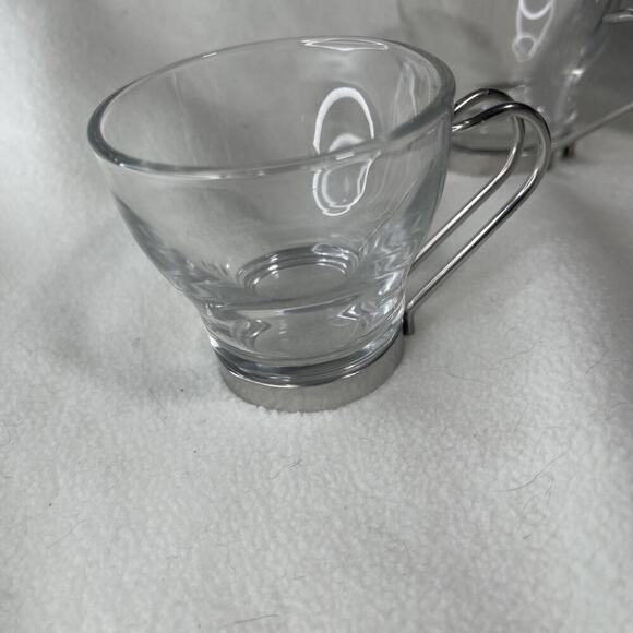 4 Bormioli Rocco Verdi Italy Espresso Clear Glass Coffee Cup 3 1/2 oz 2.5" - Picture 3 of 4